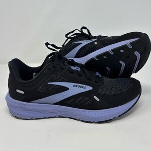 Brooks Launch 9 Running Shoe Black Ebony Purple Sneaker Womens 7.5 Wide
